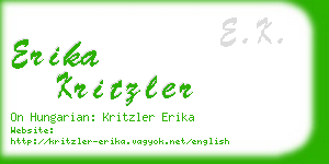 erika kritzler business card